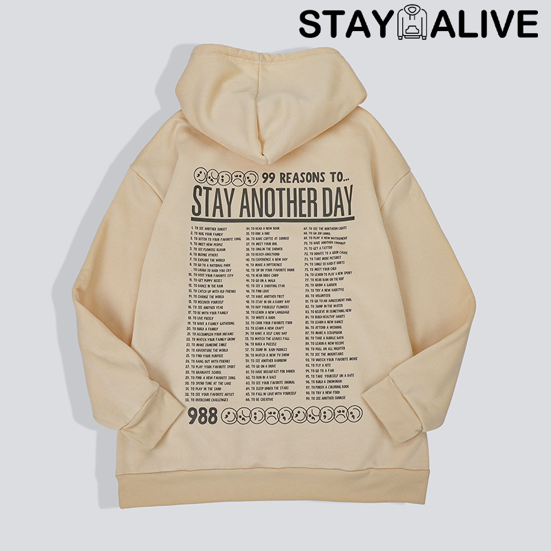 'STAY ANOTHER DAY' UNISEX HOODIE/CREWNECK