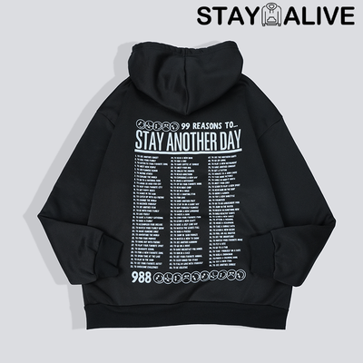 'STAY ANOTHER DAY' UNISEX HOODIE/CREWNECK