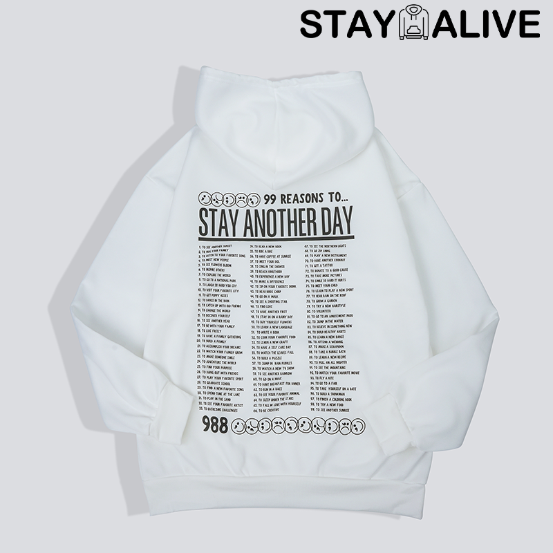 'STAY ANOTHER DAY' UNISEX HOODIE/CREWNECK